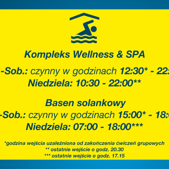 Basen - nowe godziny otwarcia